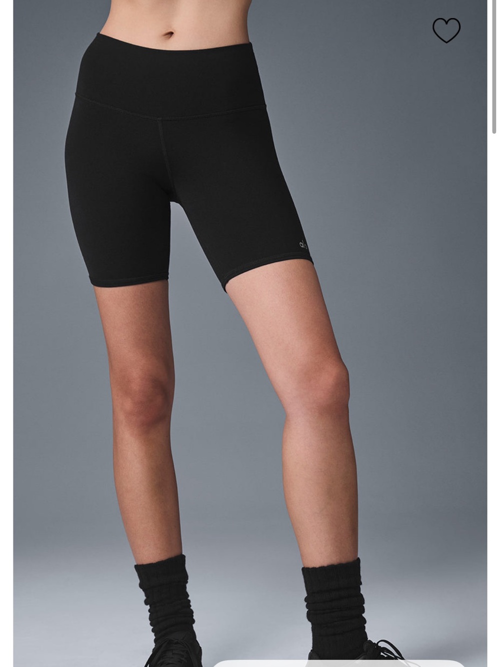 ALO High-Waist Biker Short - Black 7”